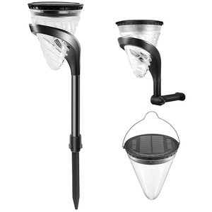 Solar Lawn <b>Lights</b> <b>Led</b> Outdoor Garden Pathway Lighting Water Resistant Plastic Body With <b>Light</b> <b>Sensor</b> For Yard Patio Decoration - Product Image 3