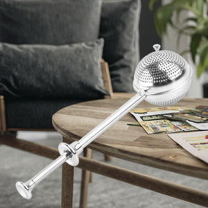 Ensemble de théière créatif en acier inoxydable 304 avec filtre à thé en <span class=keywords><strong>maille</strong></span> rétractable, poignée à poussoir, conception anti-fuite - Stock disponible - Product Image 3