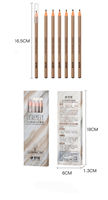Lápiz de Cejas Ultrafino de 2 mm, Resistente al Agua y de Larga Duración, Lápiz de Cejas de Madera para Entrenamiento de Microblading y Tatuaje