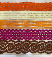 1000 Yards de dentelle brodée 100% coton, durable et confortable, pour garnitures de rideaux DIY, couture et tissus vestimentaires