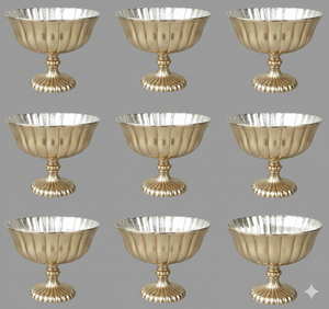 Centro de Mesa Decorativo de Vidrio con Pedestal Ornamentado de Estilo Vintage para Decoración del Hogar, Centro de Mesa para Bodas, Plato para Servir Frutas - Product Image 3