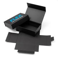 Maßgefertigte Hochwertige Tragbare Faltbare Flache Schwarze Geschenkbox mit Magnetverschluss aus Umweltfreundlichen Recycling-Materialien