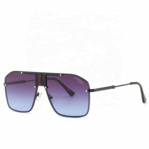 Vente en gros de lunettes de soleil carrées vintage en métal, UV400, surdimensionnées, pour hommes, 2021 - Product Image 6