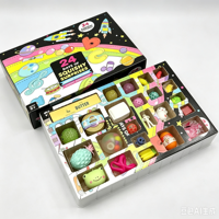 Calendrier de l'Avent 24 Jours : Assortiment de Mini Jouets Squishy Anti-stress Mignons – Idéal pour les Enfants de 5 Ans et Plus – Cadeau de Noël