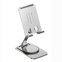 Support de téléphone portable de bureau en métal rotatif à 360 degrés pour iPhone Xiaomi, support de tablette réglable pour bureau, table, téléphone portable