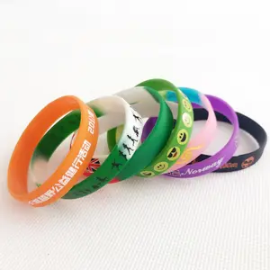 Bracelet en caoutchouc de silicone personnalisé en silicone d'usine/bracelet en silicone en gros/bracelet de poignet Baller ID