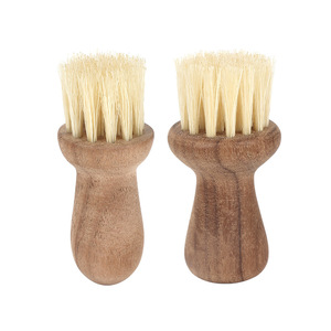 Cepillo para zapatos de madera maciza Yintee, cepillo pequeño de pelo de cerdo para el cuidado, limpieza y pulido del cuero - Product Image 5