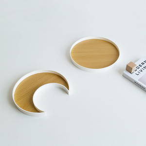 Plateau carré de style Ins pour l'entrée, le salon, plateau à eau, aromathérapie, corde pour la tête, petits objets décoratifs, plateau lunaire, panneau de densité ABS - Product Image 4