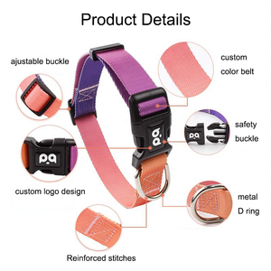 Fabricante Oem Odm personalizado poliéster Nylon diseñador de lujo perro <span class=keywords><strong>Collar</strong></span> personalizado gato mascota perro <span class=keywords><strong>Collar</strong></span> - Product Image 3