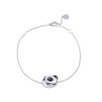 Bracelet Panda en Argent S925 pour Femme, Luxe Haut de Gamme, Style Dessin Animé Mignon, Vente Flash en Direct, Argent Sterling, Transfrontalier