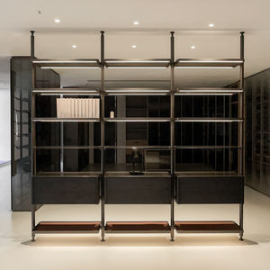 Libreria Moderna Minimalista di Lusso Modulare Personalizzabile con Struttura in Metallo e Alluminio con Sistema di Illuminazione per Soggiorno e Ufficio - Product Image 4