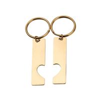 Individueller spiegellack edelstahl schlüsselringe einfarbig Paar Valentinstag Souvenir Herz eingraviert DIY einfarbiger Metall-Schlüsselanhänger