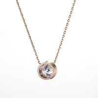 Collier rond de 1 à 10 carats en diamants de laboratoire CVD taillés en brillant Collier personnalisé avec pendentif en or 18 ct 14 ct 10 ct pour mariage Bijoux pour femmes