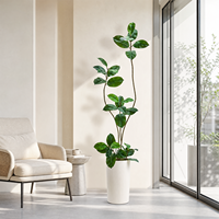 Arbre artificiel en chêne haut de gamme, faux arbre en caoutchouc en pot, idéal pour la décoration intérieure de la maison, du jardin, du bureau ou du centre commercial – Vente directe usine