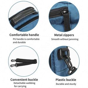 Étui de rangement pour filtres d'objectif d'appareil photo en microfibre, 9 pièces, de 25 mm à 95 mm, bleu paon, certifié BSCI - Product Image 4