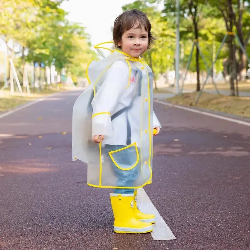 Kinderregenjas, Jongens Cape Waterdichte Kleding, Poncho, Kleine Regenjas, Regen Schoenveter, Rugzak, Japans Elektrisch