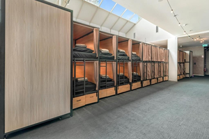 Hot Selling Sleeping Box With <b>Curtain</b> for Hotel Youth Hostel Steel Capsule Bunk Bed Double Decker Space Bed Furniture - Product Image 5