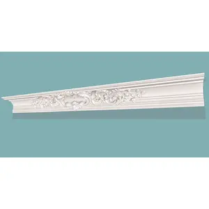 XT95001 Popular Polyurethane Gypsum Crown Cornice Molding for Ceiling Decoration Lightweight PU Carved Cornice Moulding for Home