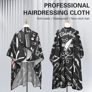 Capa de <span class=keywords><strong>peluquería</strong></span> con estampado personalizado de fábrica, capa de <span class=keywords><strong>peluquería</strong></span> con logotipo personalizado, bata de <span class=keywords><strong>peluquería</strong></span> con delantal, capas de <span class=keywords><strong>peluquería</strong></span> - Product Image 2