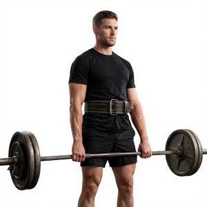 Wholesale Price Customized Bamboo Charcoal Yarn Non-Slip Unisex Weightlifting Power <b>Belt</b> Buckle Closure Heavy Lifting Training - Product Image 1