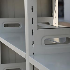 Okul kütüphanesi atölye ofis otel yemek salonu için Modern çift taraflı paslanmaz çelik kitaplığı mobilya vitrin süpermarket - Product Image 5