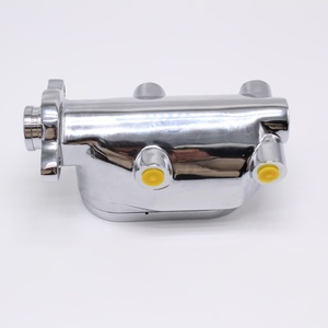 Maître-cylindre de frein chromé pour <span class=keywords><strong>Chevrolet</strong></span> <span class=keywords><strong>Corvette</strong></span> Hot Rod, alésage 1 pouce, ports 9/16 et 1/2 pouce, double. - Product Image 2