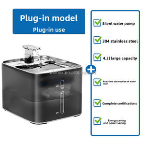 Meistverkauftes Haustierprodukt <span class=keywords><strong>2026</strong></span> Aufladbarer Katzen-Trinkbrunnen Edelstahl 4,2L/142oz Leiser Intelligenter Haustier-Wasserspender - Product Image 4