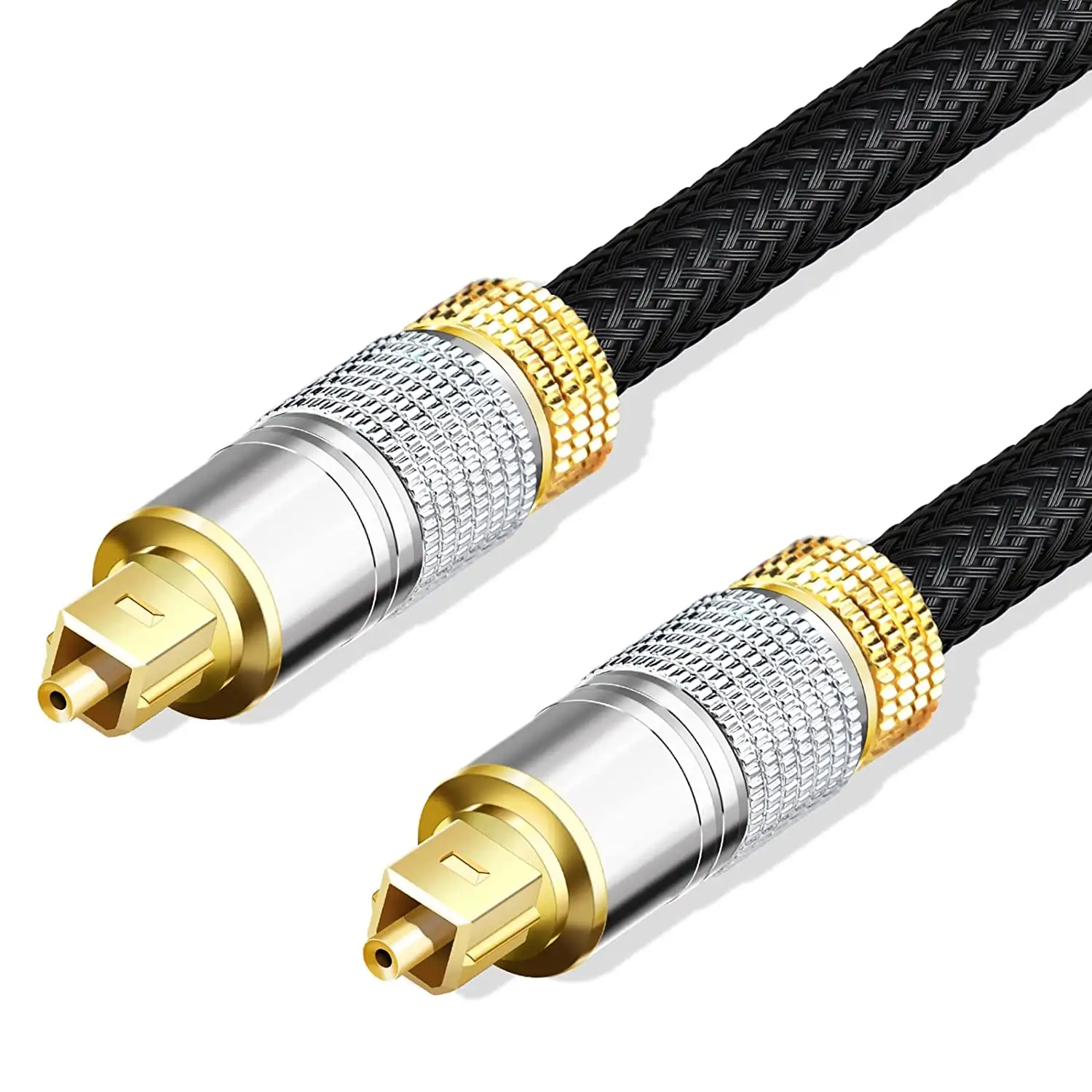High Speed Toslink to Toslink Plug Zinc Metallic Case Nylon Braided audio Toslink cable Digital Fiber optic fiber cable price