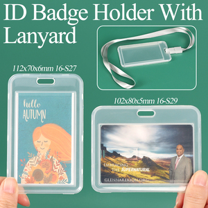 SUNSHING Factory Bus Access <b>Control</b> Case Lanyard Card Protector Waterproof Business School Id Card <b>Holder</b> with Clear Window - Product Image 1