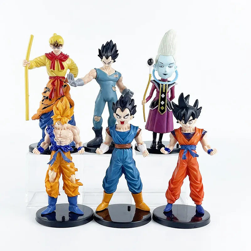 Alta qualità 6 pezzi Set Dragon ball modello artigianale statua dichiarazione Anime figura Goku collezione
