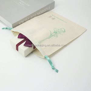 ECO-friendly Cotton <b>Drawstring</b> <b>Bags</b> Recyclable Dust <b>Bags</b> Gifts Jewelry Packaging Pouch - Product Image 2