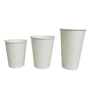 Logotipo personalizado 8 12 16 22oz vasos de papel desechables de una sola pared para bebidas de café de jugo con tapa de pulpa de bagazo ecológica - Product Image 3