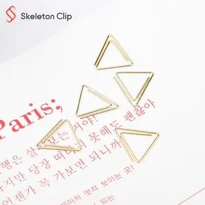 Personalized Custom Triangle Paper Clip Metal Bulldog Paper Binder Clip Gold Hangzhou Zetian Technology Products Note Clip 20mm
