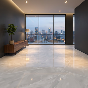 Azulejos de Porcelana Pulida de Alto Brillo Guangzhou Foshan Breccia Silver 1000x1000mm para Interiores - Product Image 6