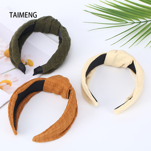Fasce annodate cerchietto per capelli per donna ragazze 3 pezzi fascia larga per <span class=keywords><strong>turbante</strong></span> tinta unita fasce per capelli con nodo incrociato di moda con colori solidi - Product Image 5