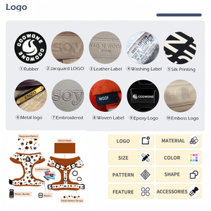Conjunto de Collar y Correa Ajustables para Perro al por Mayor, Arnés de Lujo de Pana Suave, Kit Personalizado de Collares y Correas para Mascotas - Product Image 5