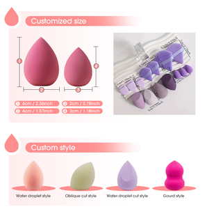 Éponge de maquillage en forme de goutte d'eau, lavable, sans latex, pour poudre, coupe biseautée, applicateur de maquillage en forme d'œuf - Product Image 4