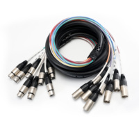 Cable Snake XLR Profesional de 8 Canales, 5 Metros, Macho a Hembra, Cable de Conexión de Audio de Alta Resistencia para Mezclador, Altavoz, Amplificador, Escenario