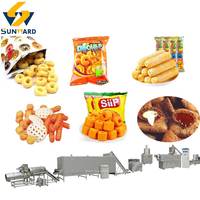 Nouvelle ligne de production de snacks soufflés : extrudeuse à double vis pour maïs soufflé, machine à aliments soufflés, ligne de traitement de snacks extrudés et de nuggets de maïs soufflé.