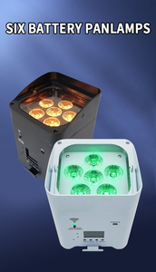 10 luces LED inalámbricas inteligentes de 6*18W con batería, IP33, DMX512 RGBWAUV 6 en 1 para escenarios, bares, DJ, bodas y fiestas - Product Image 2