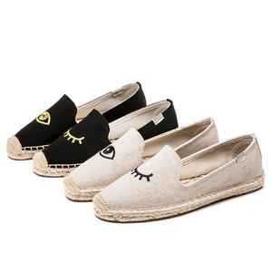 Nicecin Mode Yeux Conception <span class=keywords><strong>Espadrilles</strong></span> Femmes Chaussures Appartements Chanvre Mocassins Pêcheurs Chaussures <span class=keywords><strong>Les</strong></span> <span class=keywords><strong>Espadrilles</strong></span> Femme OEM Espadrille - Product Image 1