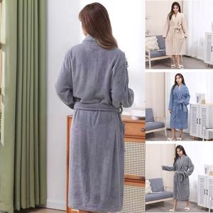 Peignoir <span class=keywords><strong>de</strong></span> luxe en velours corail sur mesure, épais, rose, pyjama à manches longues, peignoir pour adultes, hommes et femmes, serviettes <span class=keywords><strong>de</strong></span> <span class=keywords><strong>bain</strong></span> - Product Image 2