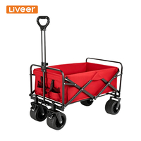 Chariot pliable multifonctionnel avec logo personnalisable, hauteur réglable de 74 à 103 cm, commandes en gros