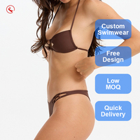 Op maat gemaakte OEM bikini badpak bikini set hoge taille bikini badpakken voor vrouwen tanga badkleding
