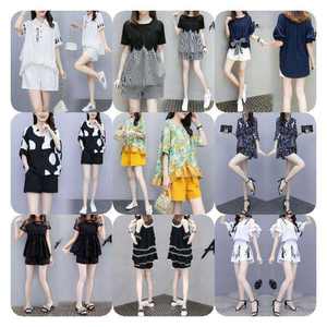 Ropa de verano Ropa de mujer Diseñador de lujo Impreso Camiseta de manga corta Conjunto a juego Conjunto de pantalones cortos de bicicleta - Product Image 6