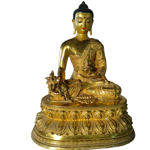 Maßgefertigte Tempel-Metall-<span class=keywords><strong>Buddha</strong></span>-Statuen Kleine Outdoor-Religiöse Kupferstatuen Skulpturen mit Individueller Farbgestaltung - Product Image 3