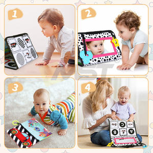 ของเล่นสำหรับเด็ก,ของเล่นเด็กมีกระจกส่องหน้าท้องทำจากกระจกสีขาวดำความเปรียบต่างสูงสองเท่าสำหรับทารก - Product Image 4