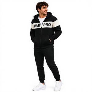 Sudadera con Capucha para Hombre, Negra y Blanca, de Felpa, Corte Regular, Diseño Sólido, Transpirable, de Secado Rápido, para Invierno - Product Image 5