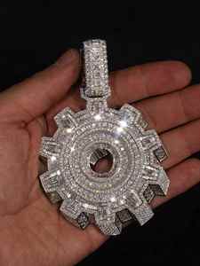 จี้เครื่องประดับหรูหราแบบเต็มตัว 3 มิติ สไตล์ฮิปฮอป ผลิตจากเงินแท้ 925 ประดับเพชรโมอิสซาไนต์ VVS D ให้ความรู้สึกเหมือนเพชรแท้ - Product Image 5