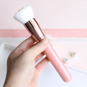 Brocha de Maquillaje Rosa de Marca Privada, Brocha de Maquillaje Líquido para Rubor con Pelo Sintético, Brocha Cosmética Individual para el Rostro - Product Image 1